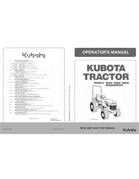 Kubota tractor b2320 b2620 b2920 b2320narrow operator manual. - Historia de la muy noble y leal ciudad de cuenca.