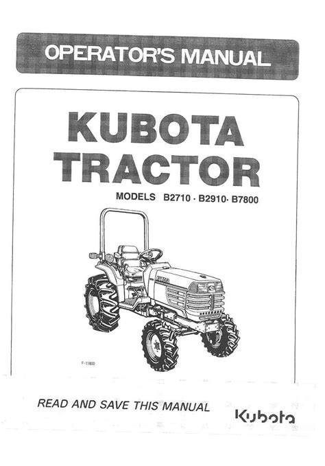 Kubota tractor b2710 b2910 b7800 operator manual. - Aprilia rs 125 2002 repair service manual.