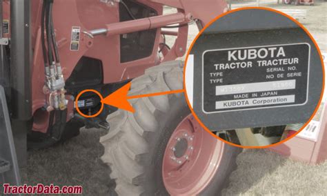 Kubota Tractors Serial Number Location: Where to Find & How to Decode a VIN / SN ID 03/05/2024 Category: Serial Numbers Author: David R. Ledford 1 Whether you're performing maintenance, seeking replacement parts, or simply want to know more about your machine, knowing where to find the serial number is essential.. 
