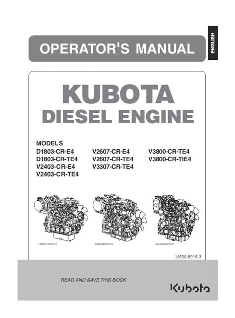 Kubota v3307 di and v2607 di manuals. - 1999 acura slx grille guard manual.