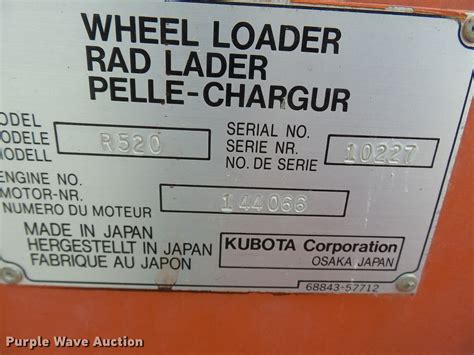 Kubota vin decoder. Orangefox40. Once you have located the serial number, go to "tractordata.com" where you will find the make and model of you tractor. input the make and model and then look at the serial numbers to idenify the year. This site will also have many other specifications for your tractor model. 