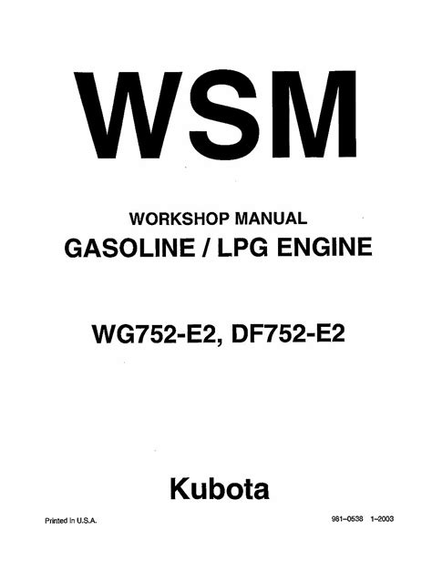 Kubota wg752 e2 df752 e2 serie benzin lpg motor werkstatt service reparaturanleitung. - Yanmar crawler backhoe b37 2 parts catalog manual.