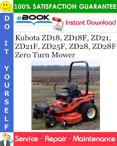 Kubota zd18 zd21 tosaerba a zero giri manuale di manutenzione completo. - Brand services inc technical manual scaffolding.