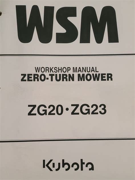 Kubota zg20 zg23 lawn mower workshop service repair manual. - 2003 acura tl fog light bulb manual.