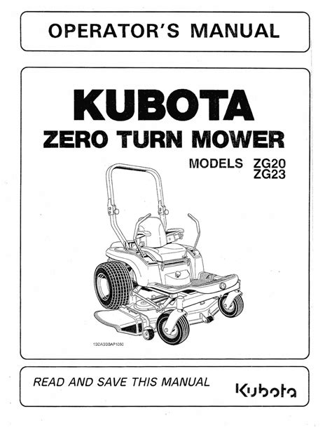 Kubota zg20 zg23 zero turn mower operators manual. - Escola é nossa: educação infantil 3: pré-escola.