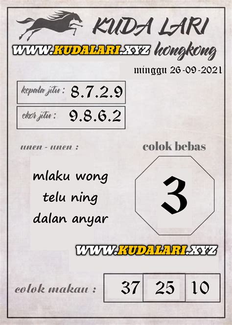 Kuda lari semarang hari ini. Live hongkong prize malam.