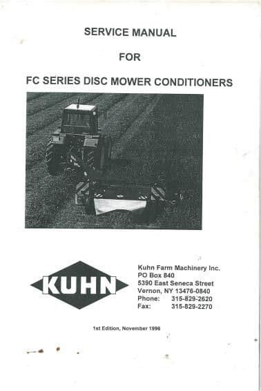 Kuhn fc350 disc mower repair manual. - Etudes sur la littérature française du xviie siècle.