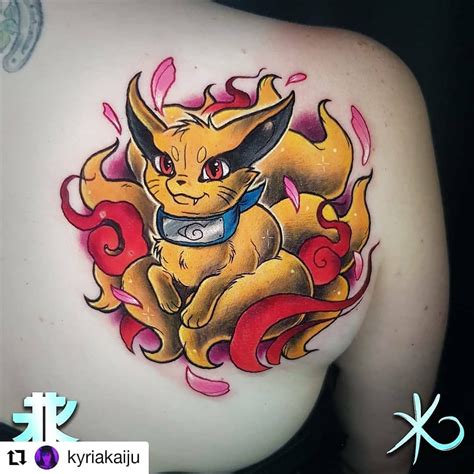 This striking tattoo of Kurama, depicted as a blazing entity, stays true to its appearance in both the manga and anime versions and captures the beast's hatred of humans before Naruto's ultimate triumph. Naruto tattoo Meanings Naruto tattoos embody much more than just a simple image or symbol..