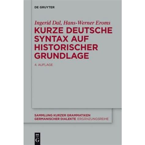 Kurze deutsche syntax auf historischer grundlage. - Manual of ambulatory pediatrics by rose w boynton.