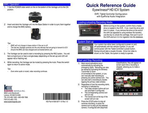 Kustom signals eyewitness camera system manual. - Bsbfia402a report on financial activity assessment answers.