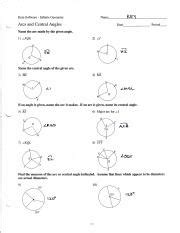 Kuta Software Arcs And Chords Answer Key