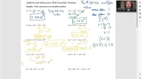 Kuta Software Infinite Pre Algebra Scientific Notation