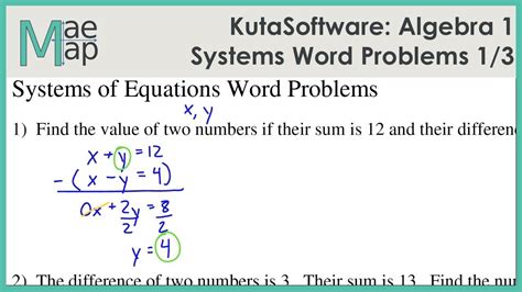 Kuta Software - Infinite Pre-Algebra Name_____ Systems of Equations Word Problems Date_____ Period____ 1) Kristin spent $131 on shirts. Fancy shirts cost $28 and plain shirts cost $15. If she bought a total of 7 then how many of each kind did she buy? 2) There are 13 animals in the barn.