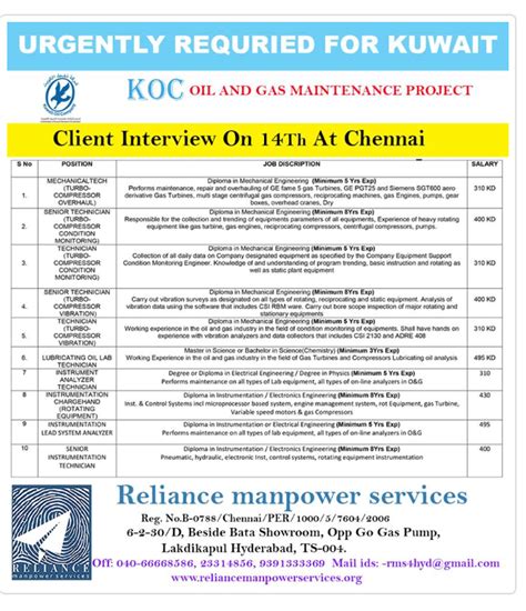 Kuwait Oil Company jobs vacancy 2018 Recruitment September 22, 2019 Jobs At Gulf Walkin