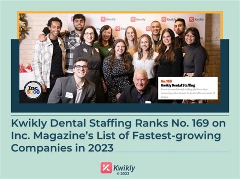 Kwikly dental staffing. Kwikly Dental Staffing: An on-demand dental staffing platform that connects professionals to dental offices in need of temps. 