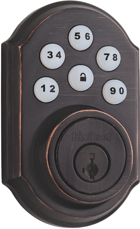 Kwikset smart lock jammed bolt. Secured keyless entry convenience. One touch locking. Dramatically reduced interior size and sleek metal design. 16 user codes plus master code feature for added security. 10 digit backlit keypad with dedicated lock button. BHMA grade 2 certified. SmartKey® technology - the lock you can re-key yourself in seconds in three easy steps. 