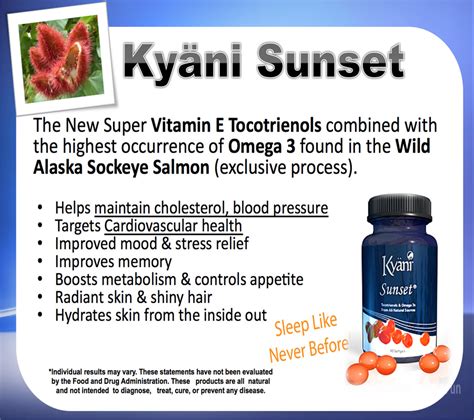 Kyani sunset ingredients