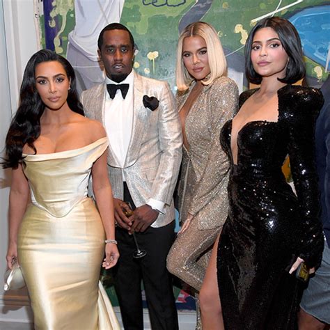 Kylie Jenner, Khloe and Kim Kardashian Go Glam for Diddy