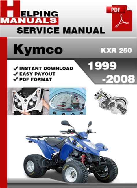 Kymco kxr 250 1999 2008 full service repair manual. - Al is de krim ook nog zo min.