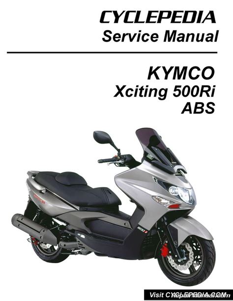 Kymco xciting 500 scooter service repair workshop manual. - Real monasterio de san lorenzo de el escorial.
