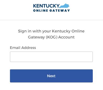 Kentucky Online Gateway (KOG) Account Overview 