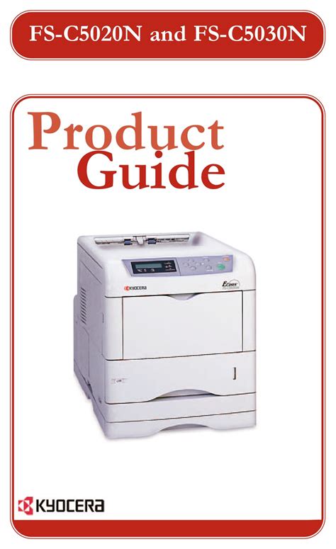 Kyocera Color Laser Printer FS C5015N C5025N C5030N Operation Guide