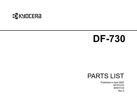 Kyocera df 730 service repair manual parts list. - Service handbuch piaggio vespa et4 125.