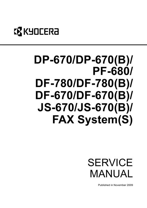 Kyocera dp 670 dp 670 b service repair manual parts list. - Manual nissan frontier 2004 em portugues.