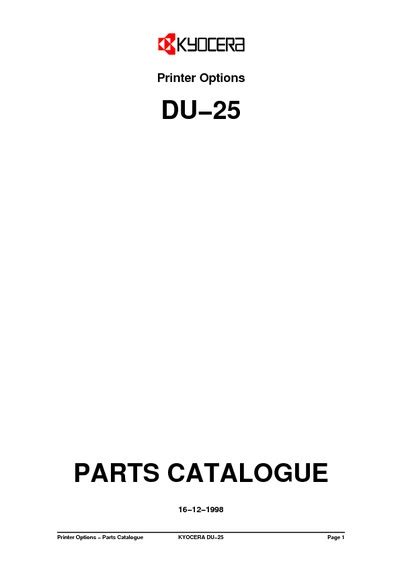 Kyocera duplexer du 25 service repair manual parts catalogue. - Bloom and fawcett a textbook of histology hodder arnold publication.