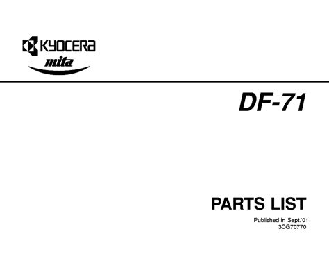 Kyocera mita df 35 df 71 service repair manual parts list. - Manuale ricambi per stihl fs 75.
