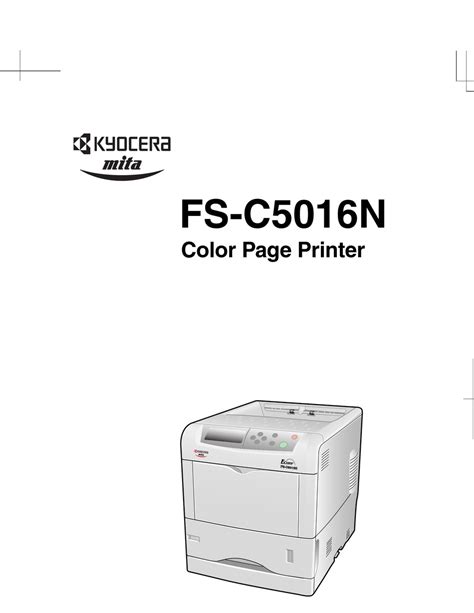 Kyocera mita ecosys fs c5016n color laser printer service repair manual parts list. - Nec dtl 12d 1 guida per l'utente.