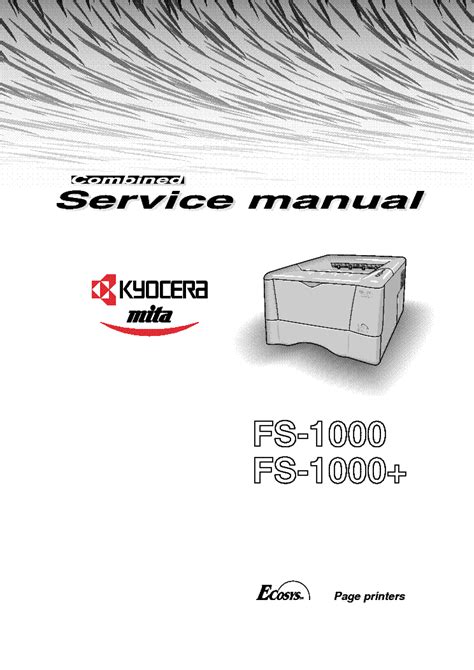 Kyocera mita fs 1000 fs 1000 service repair manual download. - 1990 2002 toro walk behind lawn mower service manual.
