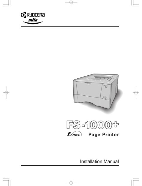 Kyocera mita fs 1000 fs 1000 service repair manual. - Software security engineering a guide for project managers.