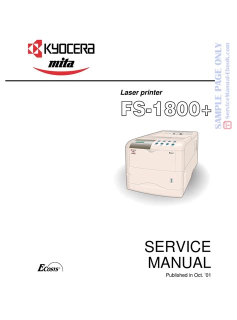 Kyocera mita fs 1800 laser printer service manual. - Starr taggart biology 9th edition study guide.