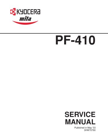 Kyocera mita pf 410 service repair manual parts list. - Über die bewegung eines matheriellen punktes auf einem rotations-paraboloid.