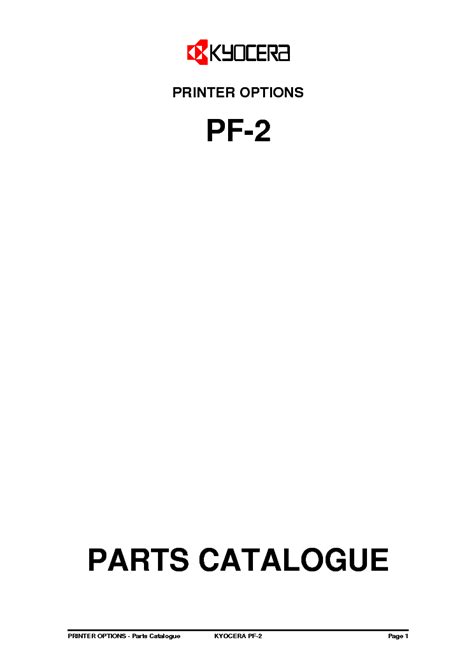 Kyocera paper feeder pf 2 laser printer service repair manual. - Concept de représentation dans la pensée politique.