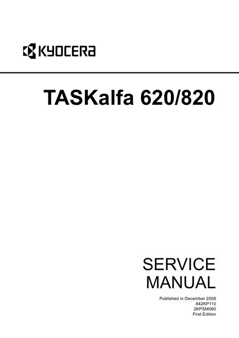 Kyocera taskalfa 620 820 service repair manual parts list. - Manuali di riparazione per macchine da cucire gratis.