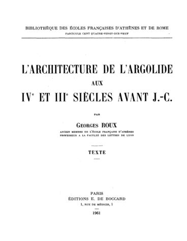 L'architecture de l'argolide aux ive et iiie siècles avant j. - 1993 kawasaki bayou klf220a service manual.