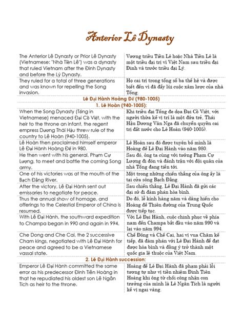 Lê dynasty - wintechmobiles.com