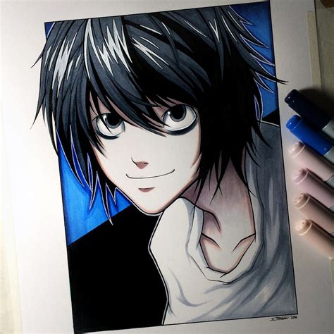 L from Death Note Drawing by LethalChris on DeviantArt