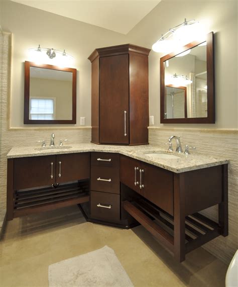L shaped bathroom vanity with double sinks. Things To Know About L shaped bathroom vanity with double sinks. 