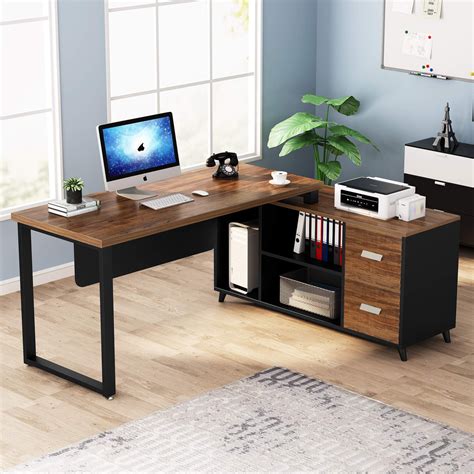 YITAHOME L Shaped Desk with File Drawer, 67" Corner Computer Desk with LED Lights & Power Outlets, L-Shaped Office Desk with Monitor Stand & 3 Cubbies Storage Shelves, Rustic Brown $149.99 $ 149 . 99 List: $169.99 $169.99 