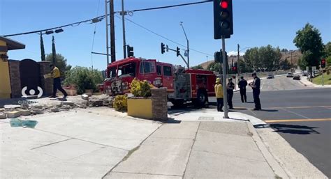 L.A. County firetruck damaged in crash