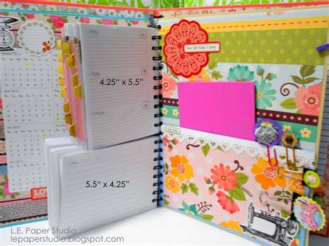 L.E. Paper Studio Free DIY Planner Printables and Mini Album Tutorial