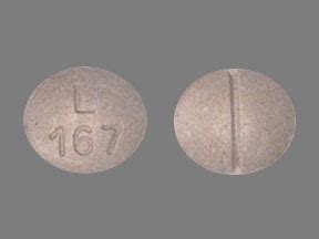 Pill Identifier results for "L 167". Search by imprint, shape, color or drug name. ... L167 . Clonidine Hydrochloride Strength 0.1 mg Imprint L167 Color Tan Shape Oval. 