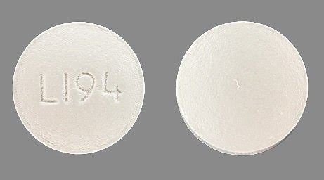 white round Pill with imprint l194 tablet for treatment of with Adverse Reactions & Drug Interactions supplied by. 