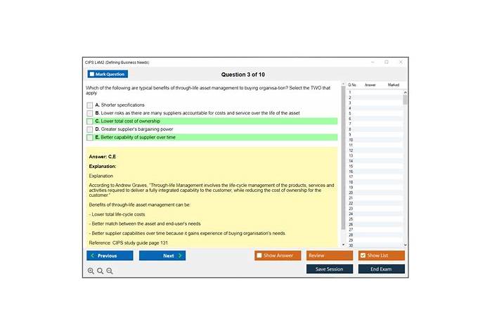 L4M2 Test Questions Fee