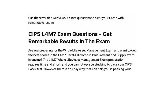 L4M7 Online Tests