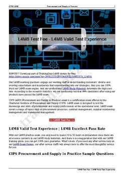 L4M8 Valid Test Fee