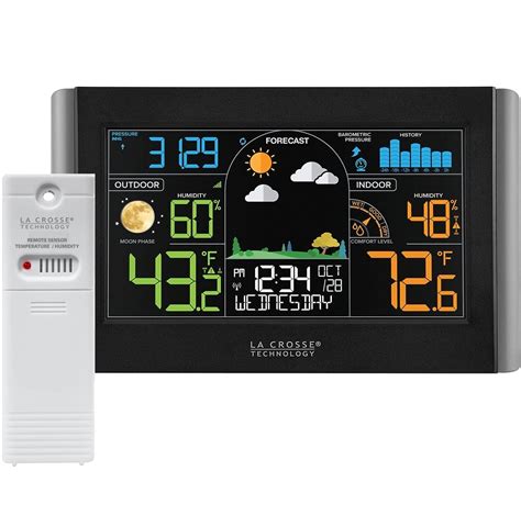 LA CROSSE TECHNOLOGY Wireless Color Weather Station with Sensor CA76669